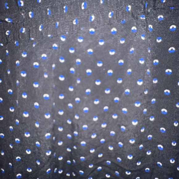 TALBOT’S LARGE PETITE PRINTED BLACK w/BLUE AND WHITE DESIGN PANTS.   100% RAYON - Picture 4 of 7
